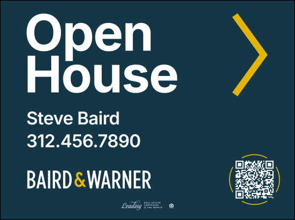 Directional Agent Name Open House Sign Panel, 18h x 24w, 4mm Corrugated