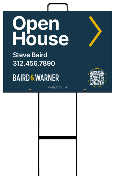 Grab and Go Agent Name Open House Sign Panel Unit, 18h x 24w, 4mm Corrugated