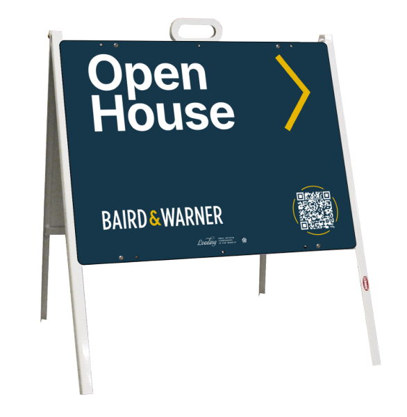 A-Frame and Office Open House Sign Panel Unit, 18h x 24w, Steel