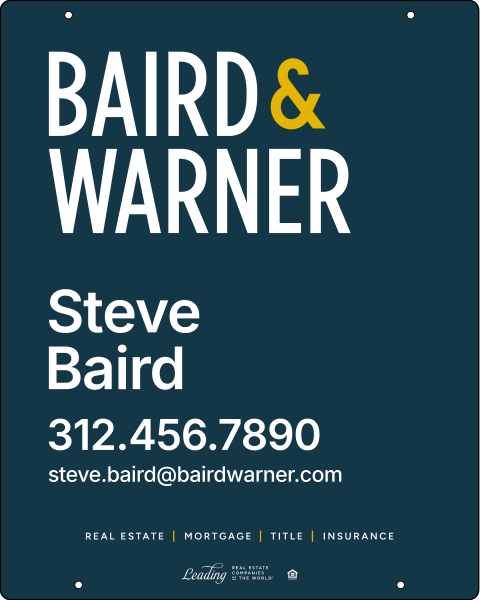 Stacked Agent Name Hanging Sign Panel, 30h x 24w, 3MM Aluminum Composite