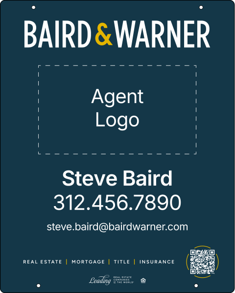 Agent Logo Hanging Sign Panel, 30h x 24w, 3MM Aluminum Composite