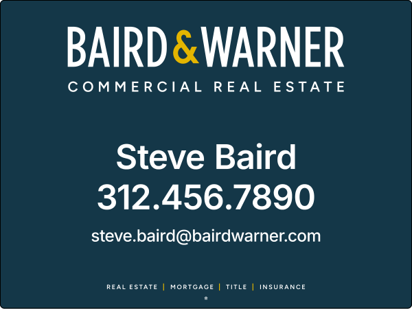 Commercial Agent Name Sign Panel, 36h x 48w, 3MM Aluminum Composite