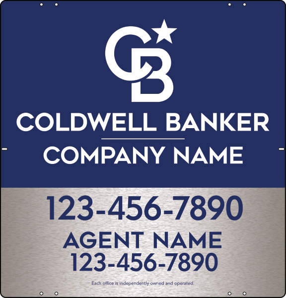 Agent Sign Panel, 25h x 24w, 3MM Brushed Aluminum Composite