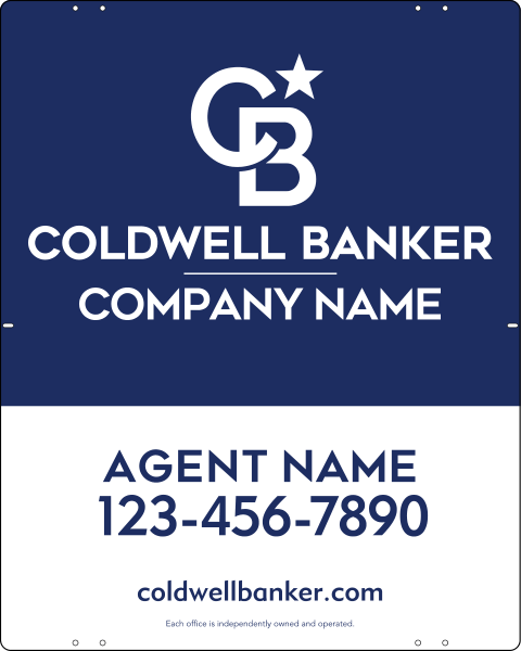 Agent Sign Panel, 30h x 24w, Steel