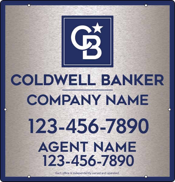 Agent Hanging Sign Panel, 25h x 24w, 3MM Brushed Aluminum Composite