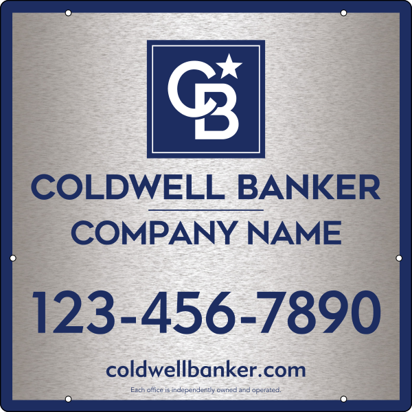 Office Hanging Sign Panel, 24h x 24w, 3MM Brushed Aluminum Composite