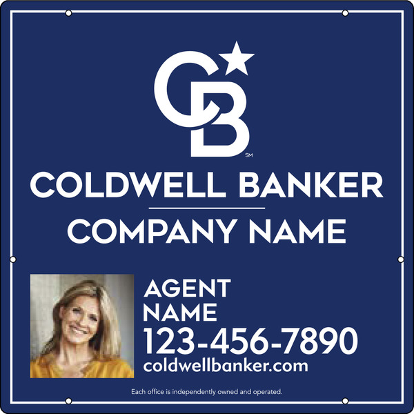 Agent Photo Hanging Sign Panel, 24h x 24w, Poly