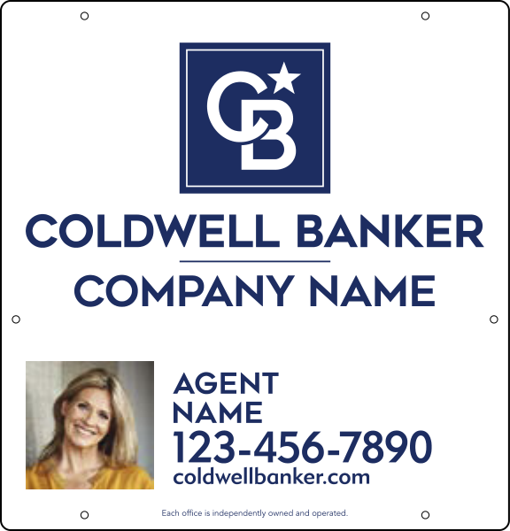 Agent Photo Hanging Sign Panel, 25h x 24w, Steel