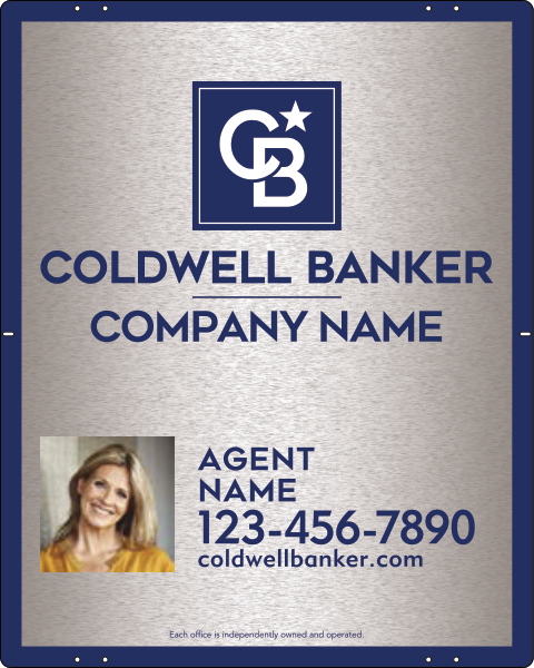Agent Photo Sign Panel, 30h x 24w, 3MM Brushed Aluminum Composite