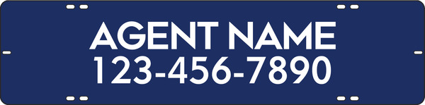 Agent Name Sign Rider, 6h x 24w, Steel
