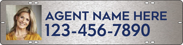 Agent Photo Sign Rider, 6h x 24w, 3MM Brushed Aluminum Composite