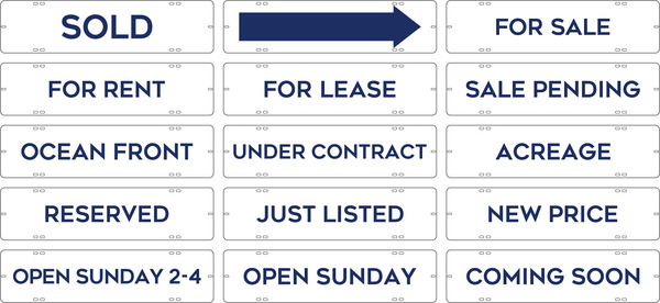 Message Sign Riders, 6h x 24w, .090 Poly