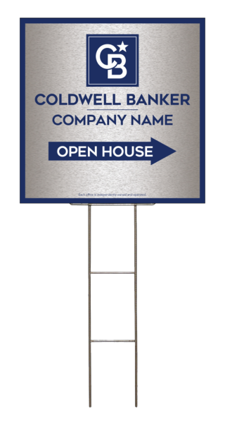 Wire H-Stake and Office Open House Sign Panel Unit, 24h x 24w, 4mm Corrugated