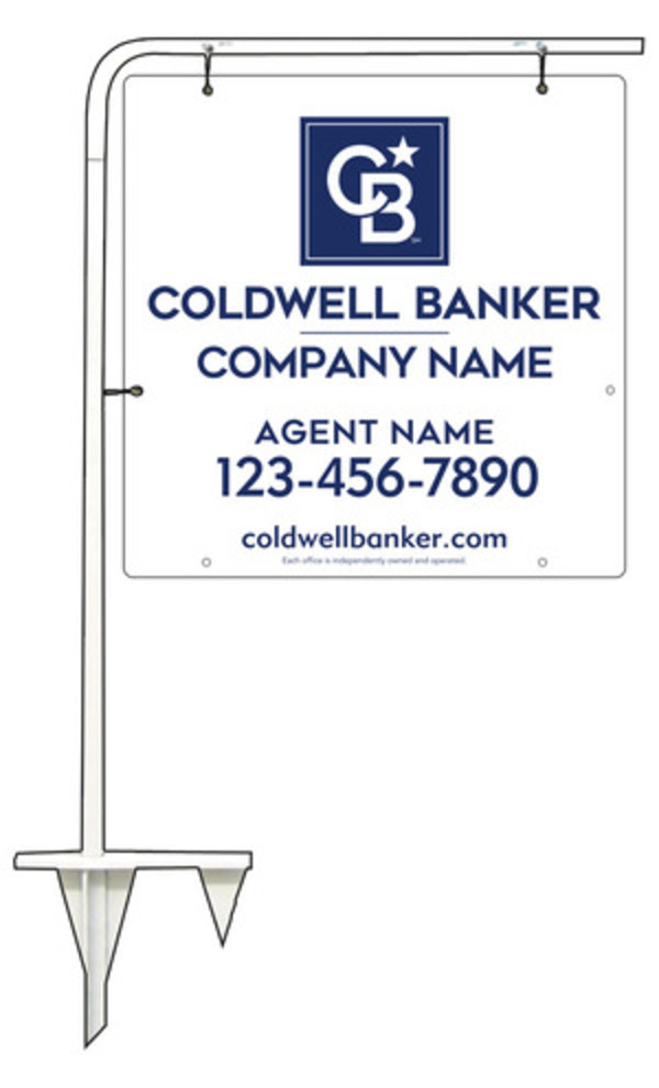 Tubular Stake and Agent Sign Panel Unit, 24h x 24w, .063 Aluminum