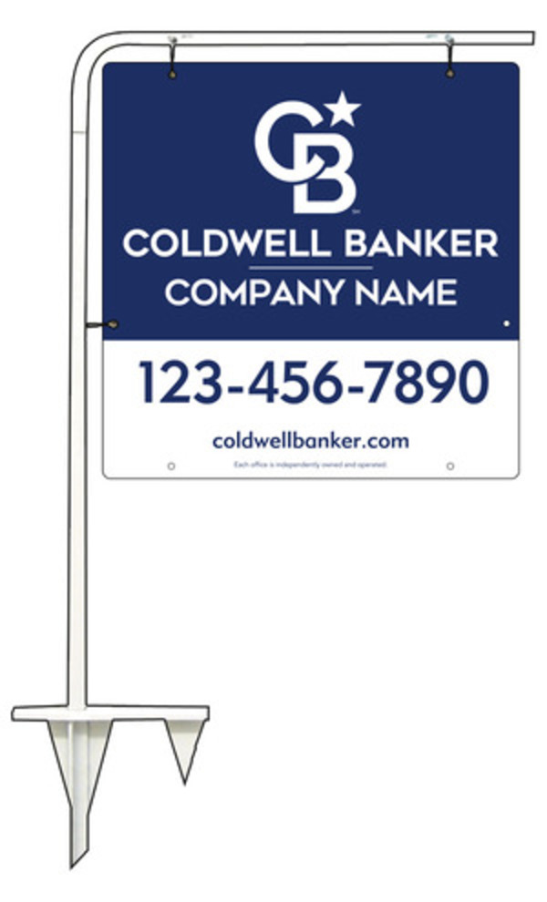 Tubular Stake and Office Sign Panel Unit, 24h x 24w, Poly