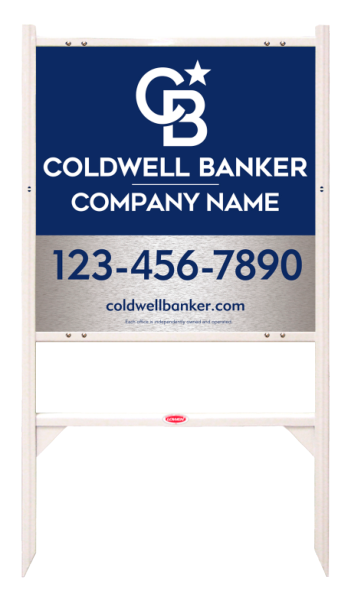 Angle Iron Frame and Office Sign Panel Unit, 24h x 24w, Brushed Aluminum Composite