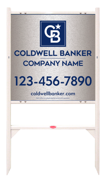 Angle Iron Frame and Office Sign Panel Unit, 24h x 24w, Brushed Aluminum Composite