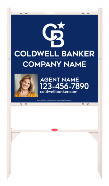 Angle Iron Frame and Agent Photo Sign Panel Unit, 24h x 24w, 3MM Aluminum Composite