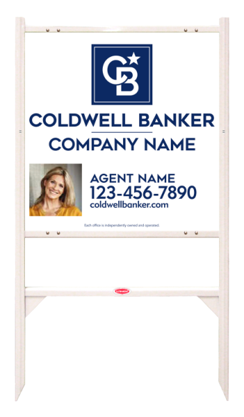 Angle Iron Frame and Agent Photo Sign Panel Unit, 24h x 24w, 3MM Aluminum Composite