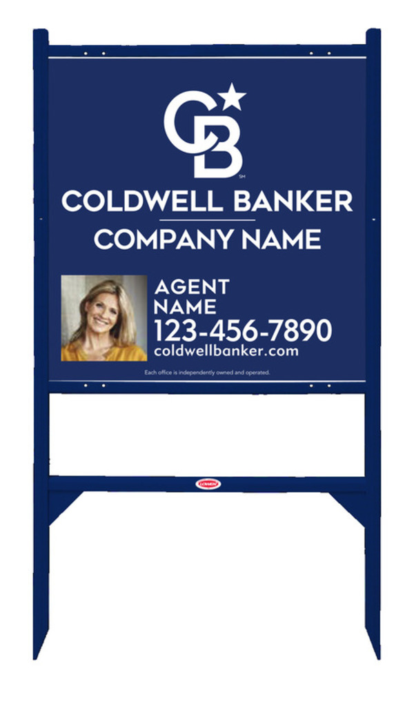 Angle Iron Frame and Agent Photo Sign Panel Unit, 24h x 24w, .040 Aluminum