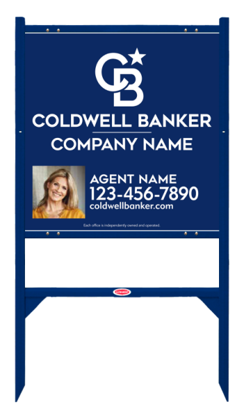 Angle Iron Frame and Agent Photo Sign Panel Unit, 24h x 24w, 3MM Aluminum Composite