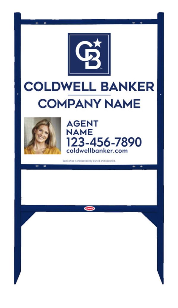 Angle Iron Frame and Agent Photo Sign Panel Unit, 24h x 24w, .040 Aluminum