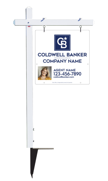 Sign Post and Agent Photo Sign Panel Unit, 24h x 24w, 3MM Aluminum Composite