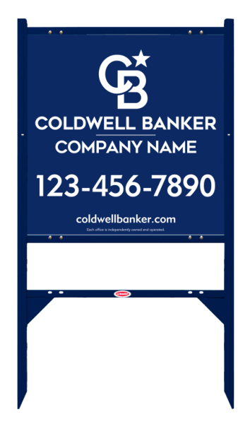 Angle Iron Frame w 2 Rider Inserts and Office Sign Panel Unit, 24h x 24w, 3MM Aluminum Composite