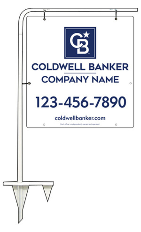 Tubular Stake and Office Sign Panel Unit, 25h x 24w, Steel