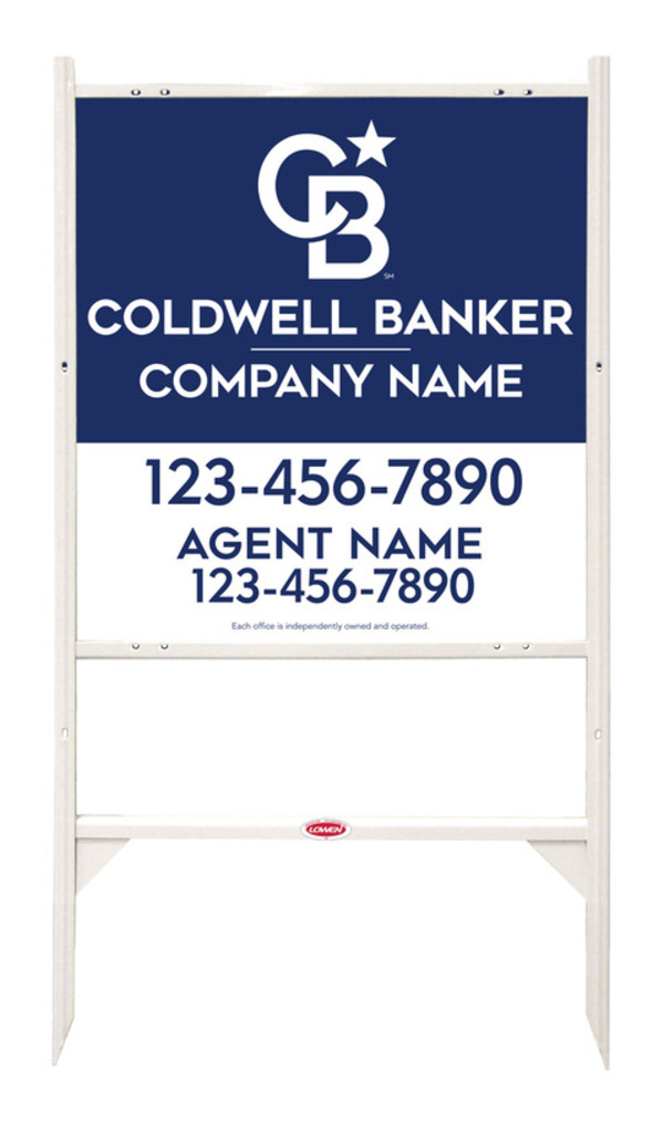 Angle Iron Frame and Agent Sign Panel Unit, 25h x 24w, 3MM Aluminum Composite