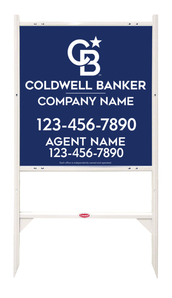 Angle Iron Frame and Agent Sign Panel Unit, 25h x 24w, 3MM Aluminum Composite