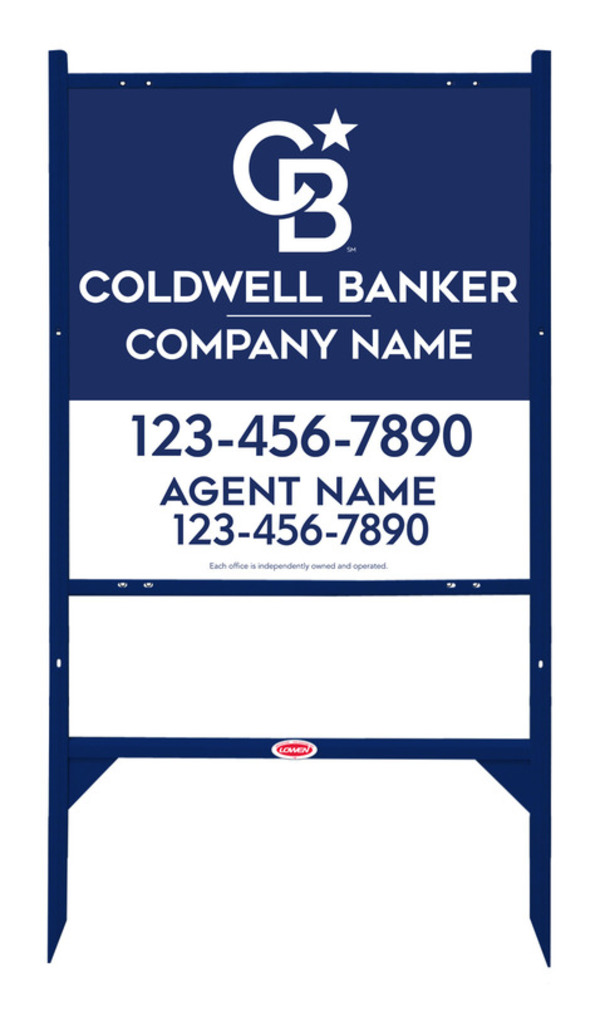 Angle Iron Frame and Agent Sign Panel Unit, 25h x 24w, 3MM Aluminum Composite