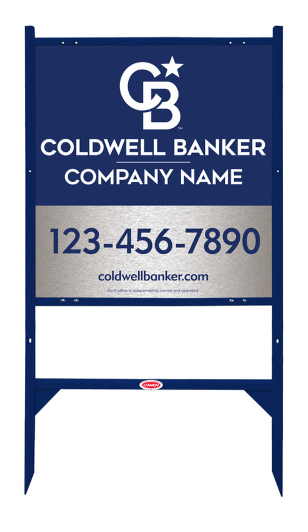 Angle Iron Frame and Office Sign Panel Unit, 25h x 24w, Brushed Aluminum Composite