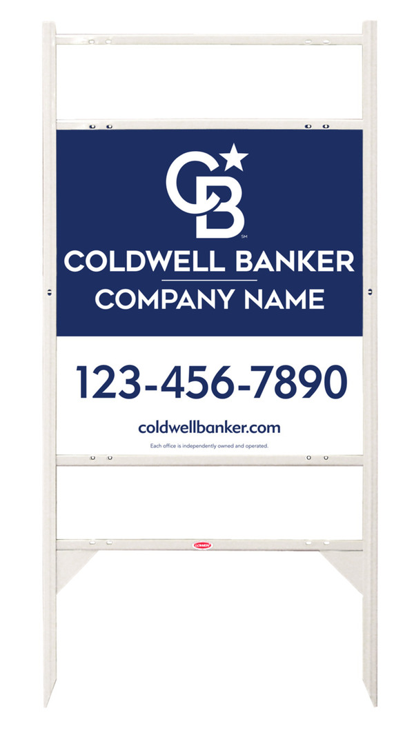 Angle Iron Frame w 2 Rider Inserts and Office Sign Panel Unit, 25h x 24w, Steel