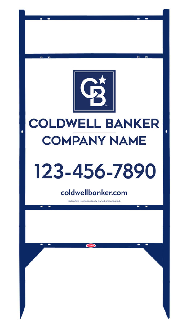 Angle Iron Frame w 2 Rider Inserts and Office Sign Panel Unit, 25h x 24w, 3MM Aluminum Composite