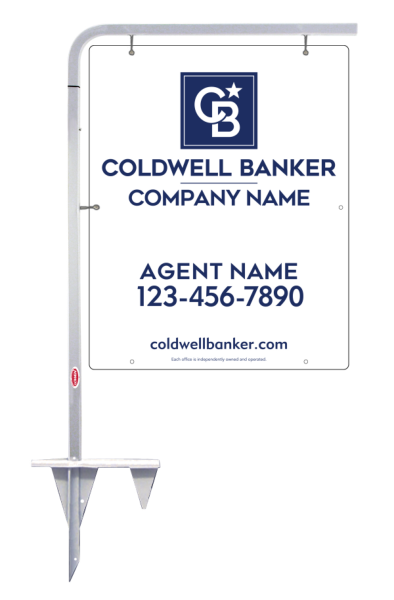 Tubular Stake and Agent Sign Panel Unit, 30h x 24w, 3MM Aluminum Composite
