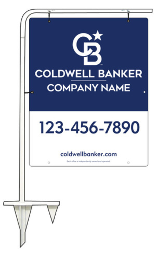 Tubular Stake and Office Sign Panel Unit, 30h x 24w, Steel