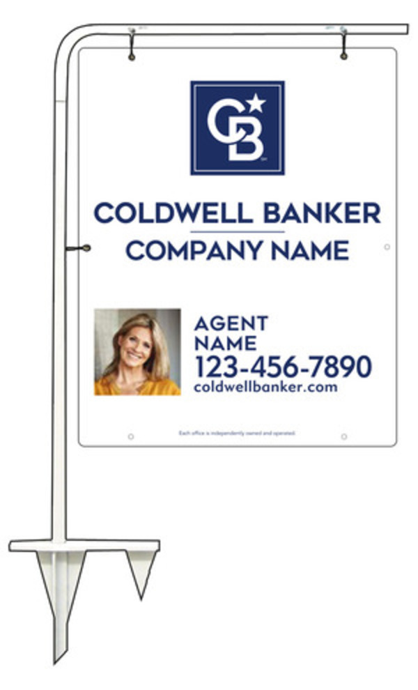 Tubular Stake and Agent Photo Sign Panel Unit, 30h x 24w, .063 Aluminum