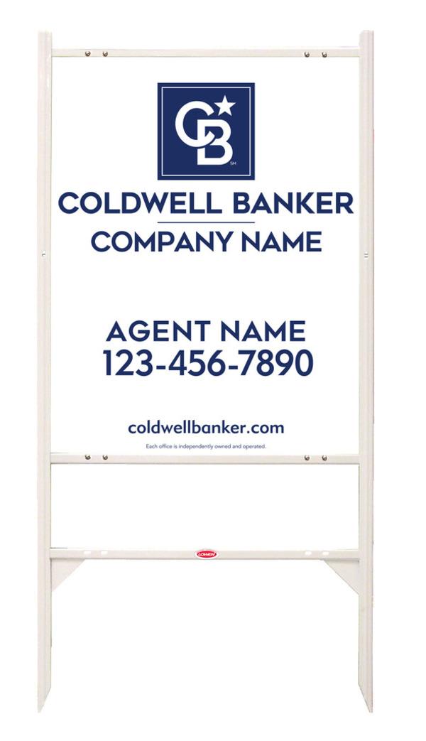 Angle Iron Frame and Agent Sign Panel Unit, 30h x 24w, .040 Aluminum