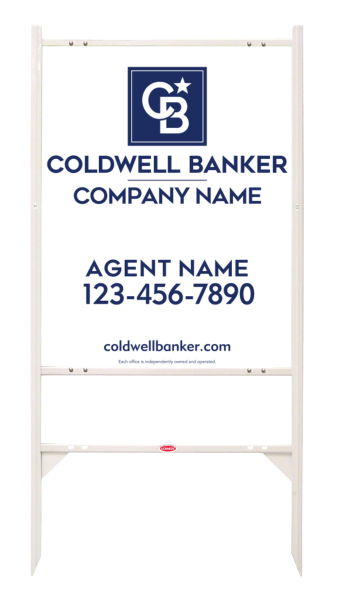 Angle Iron Frame and Agent Sign Panel Unit, 30h x 24w, 3MM Aluminum Composite