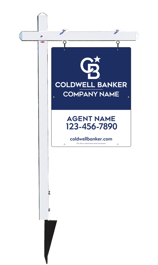 Sign Post and Agent Sign Panel Unit, 30h x 24w, .063 Aluminum