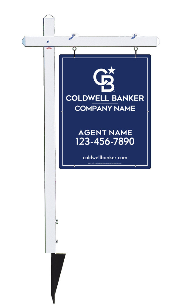 Sign Post and Agent Sign Panel Unit, 30h x 24w, .063 Aluminum
