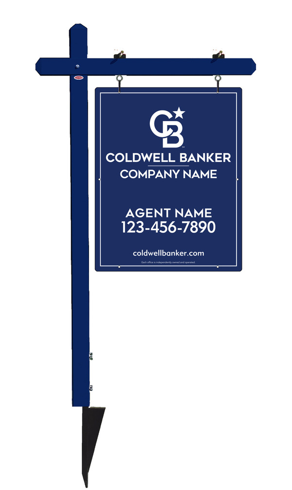 Sign Post and Agent Sign Panel Unit, 30h x 24w, .063 Aluminum