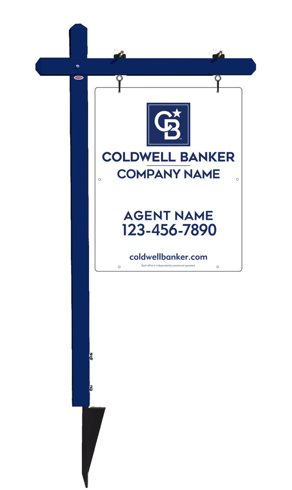 Sign Post and Agent Sign Panel Unit, 30h x 24w, .063 Aluminum