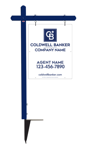 Sign Post and Agent Sign Panel Unit, 30h x 24w, 3MM Aluminum Composite