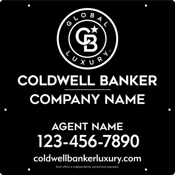 Agent Hanging Sign Panel, 24h x 24w, Steel