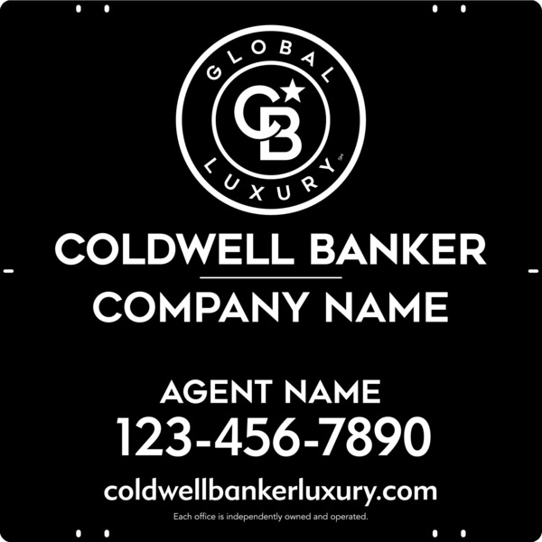 Agent Sign Panel, 24h x 24w, Poly