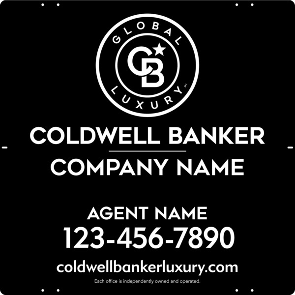 Agent Sign Panel, 24h x 24w, .040 Aluminum