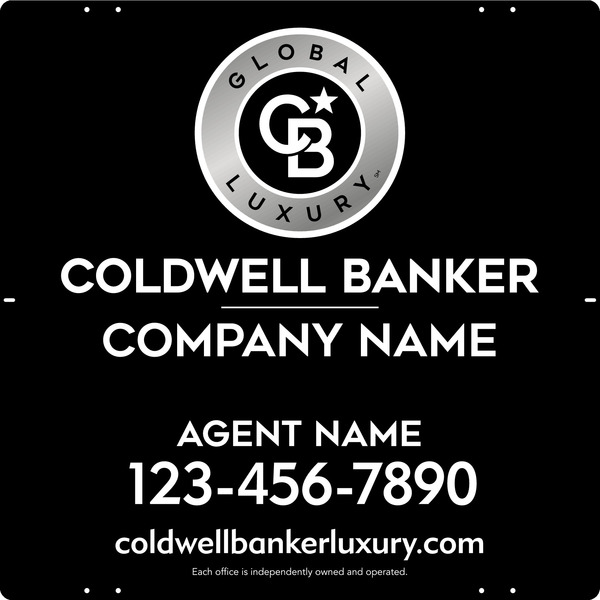 Agent Sign Panel, 24h x 24w, .040 Aluminum