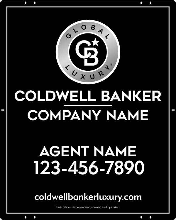 Agent Sign Panel, 30h x 24w, Poly